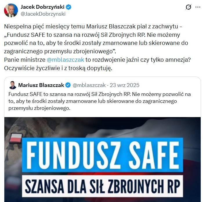 /Jacek Dobrzyński / X /