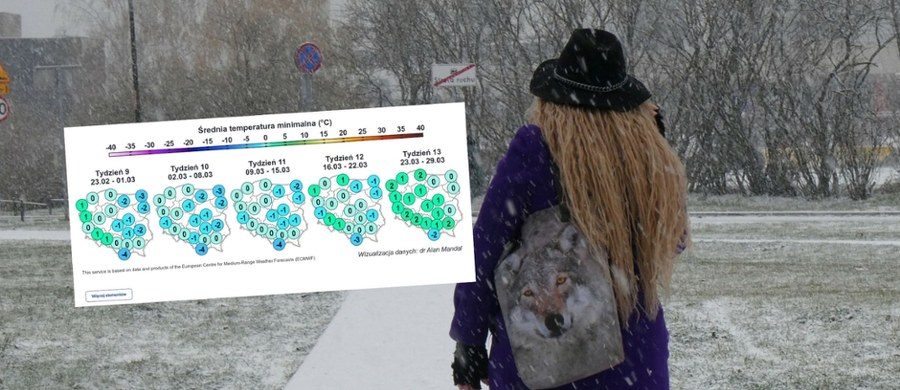 Czeka nas bardzo chłodny marzec z temperaturami poniżej normy - wynika z najnowszej prognozy długoterminowej przygotowanej przez Instytut Meteorologii i Gospodarki Wodnej. Mroźne poranki mogą dać się we znaki zwłaszcza na południu i północnym wschodzie kraju.