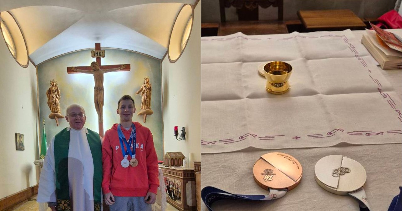 Najpierw msza, a potem medal. Tak Kacper Tomasiak dziękował Bogu