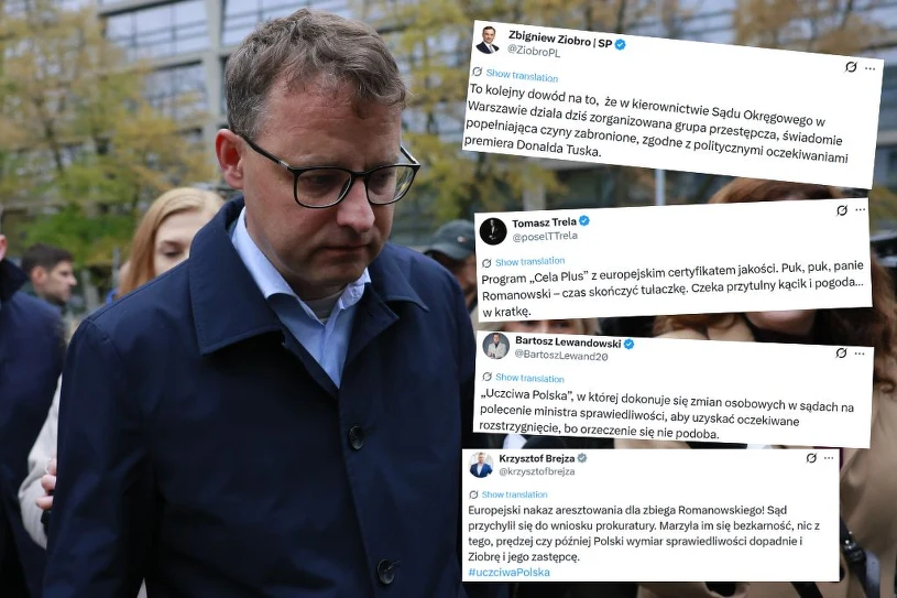 ENA wobec Marcina Romanowskiego. Fala komentarzy, mocne słowa Ziobry