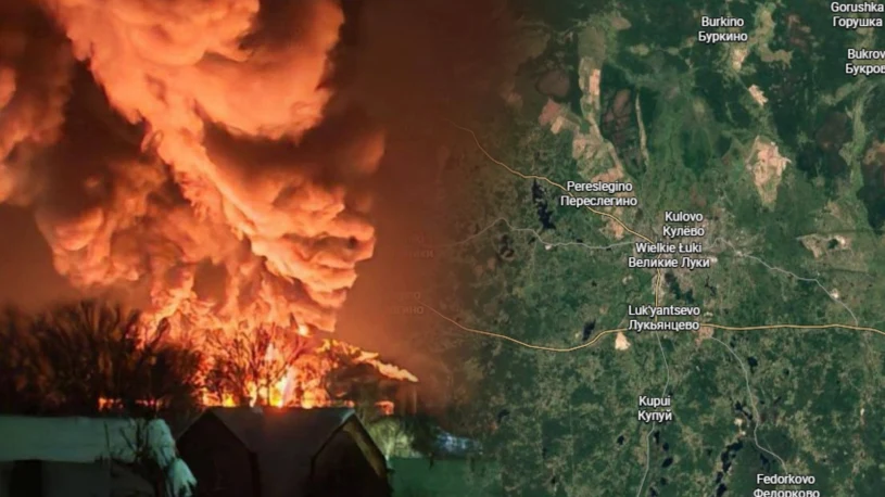 Potężny pożar w głębi Rosji. Ukraina zaatakowała, kula ognia nad bazą paliw
