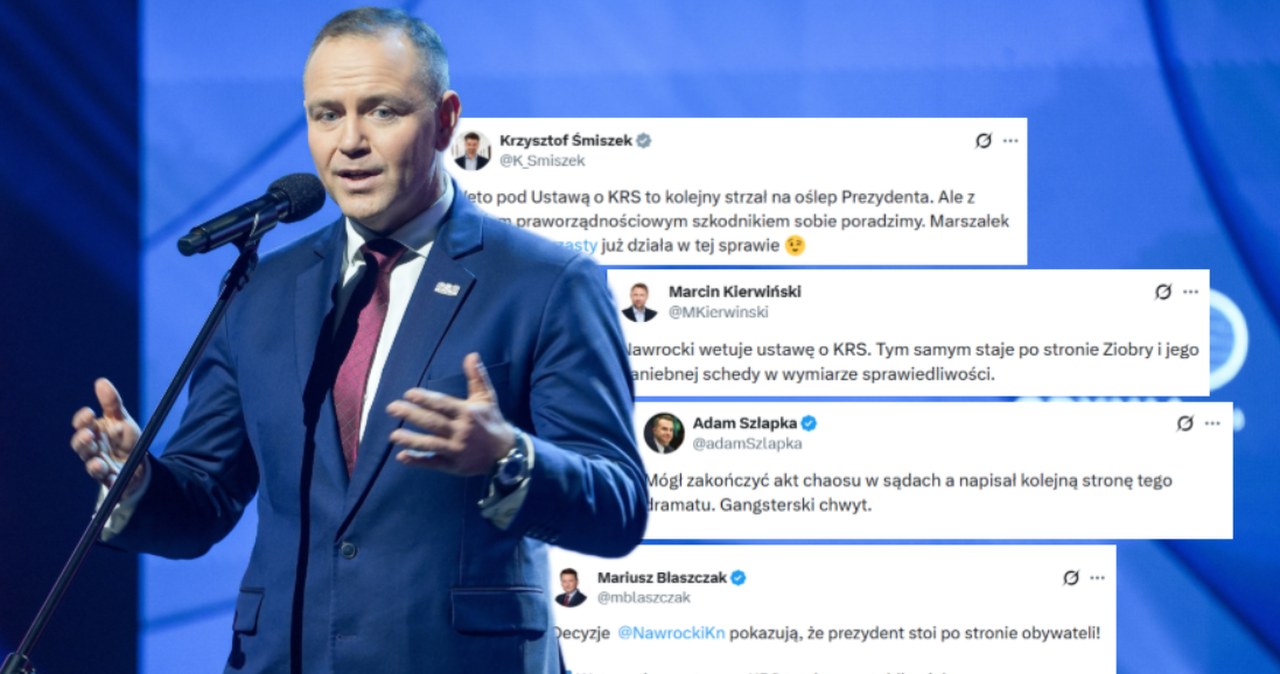 Lawina komentarzy po wetach Nawrockiego – \"gangsterski chwyt\