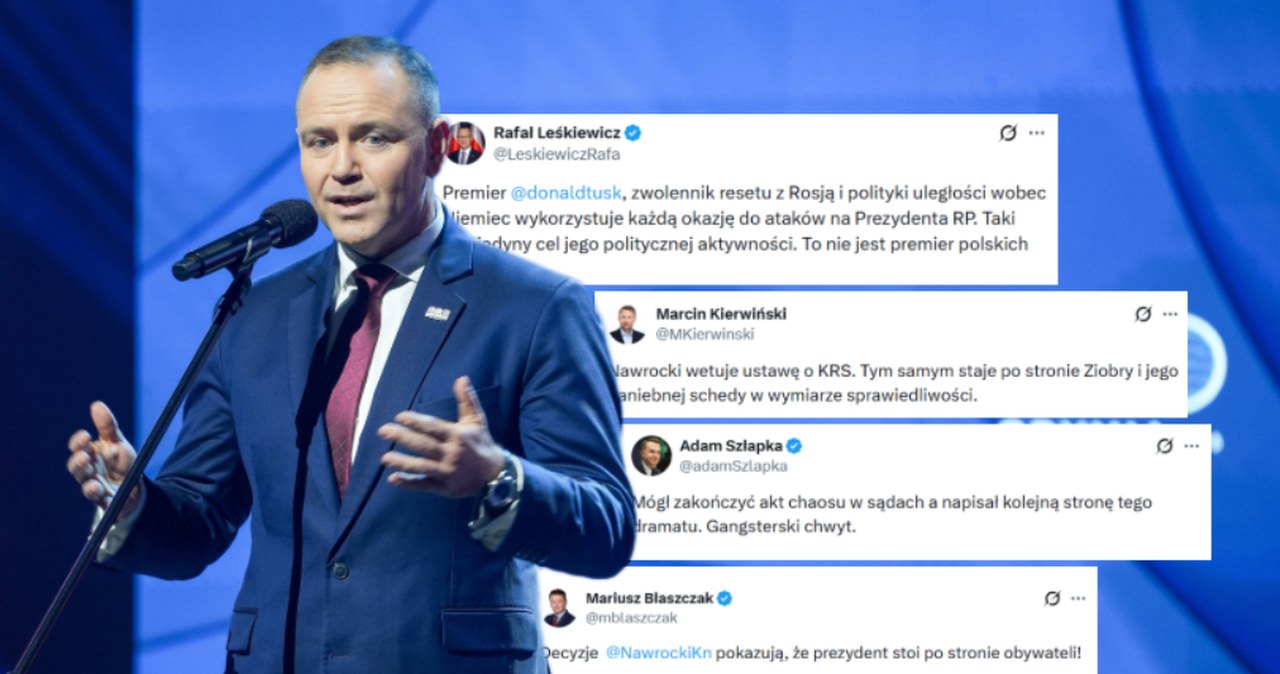 Lawina komentarzy po wetach Nawrockiego. "Gangsterski chwyt"