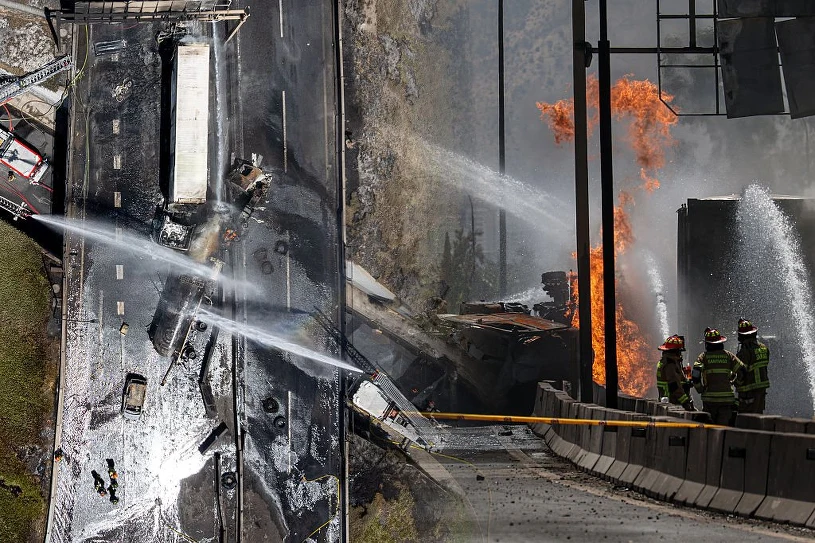 Chile: Ciężarówka eksplodowała na środku drogi. Nie żyją cztery osoby
