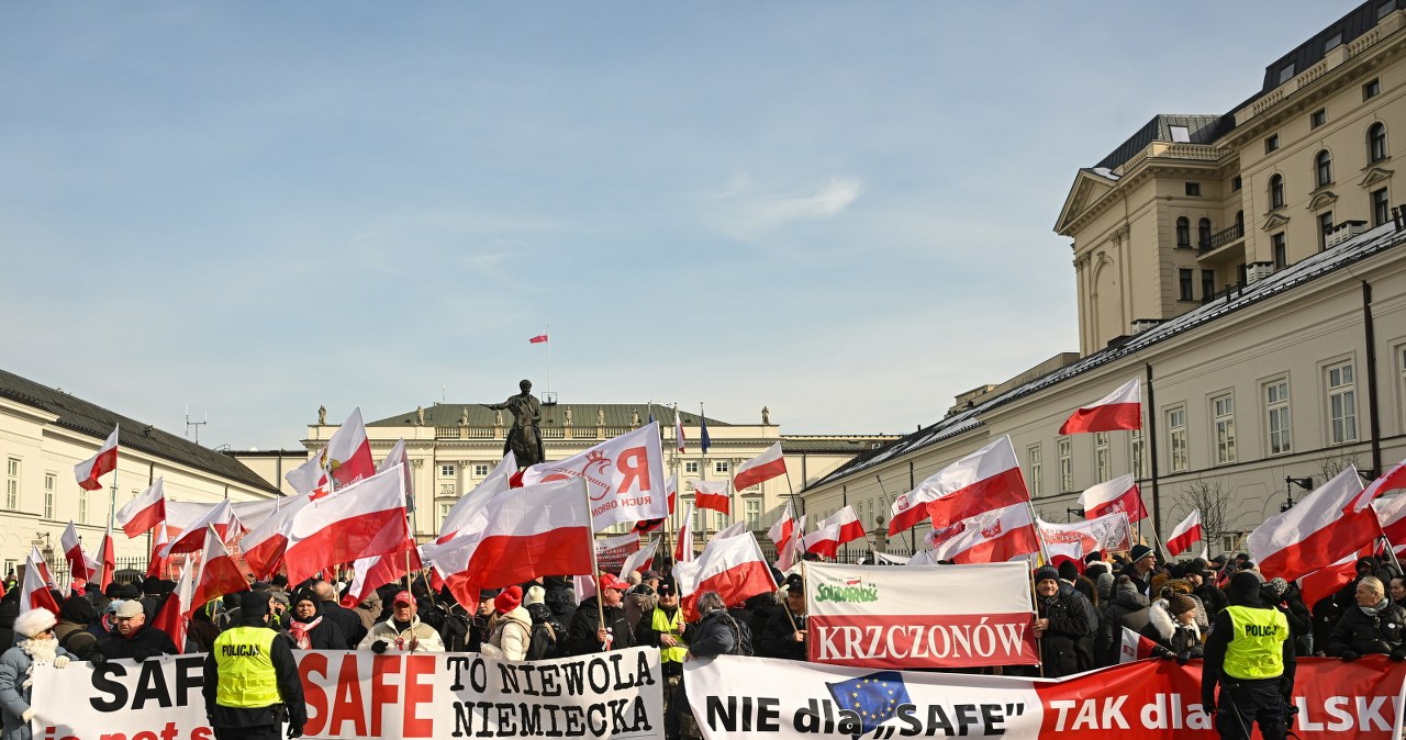 Protestują przeciwko programowi SAFE. "Odbierze Polsce suwerenność"