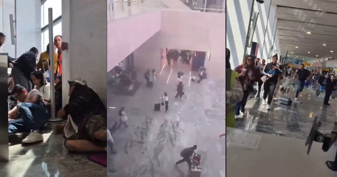 Chaos na lotnisku w Meksyku. Ludzie uciekali z krzykiem
