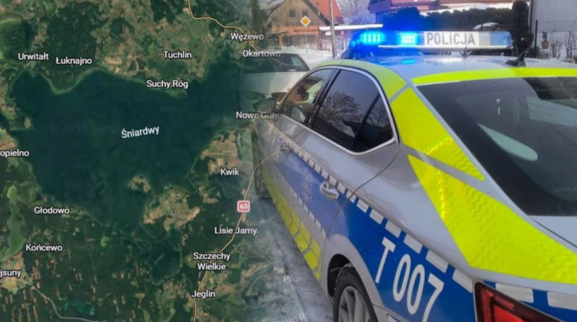Szukali ekstremalnych wrażeń na zamarzniętych Śniardwach. Wkroczyła policja