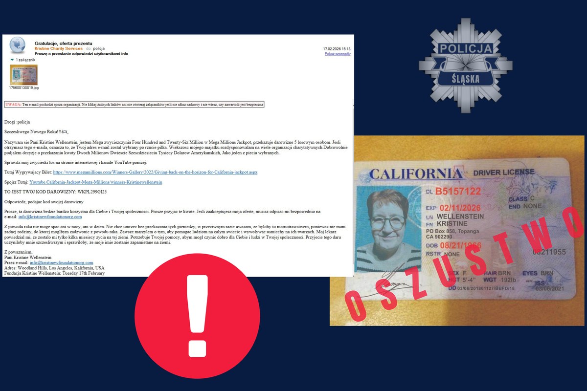 Dostałeś takiego maila? To oszustwo - policja ostrzega
