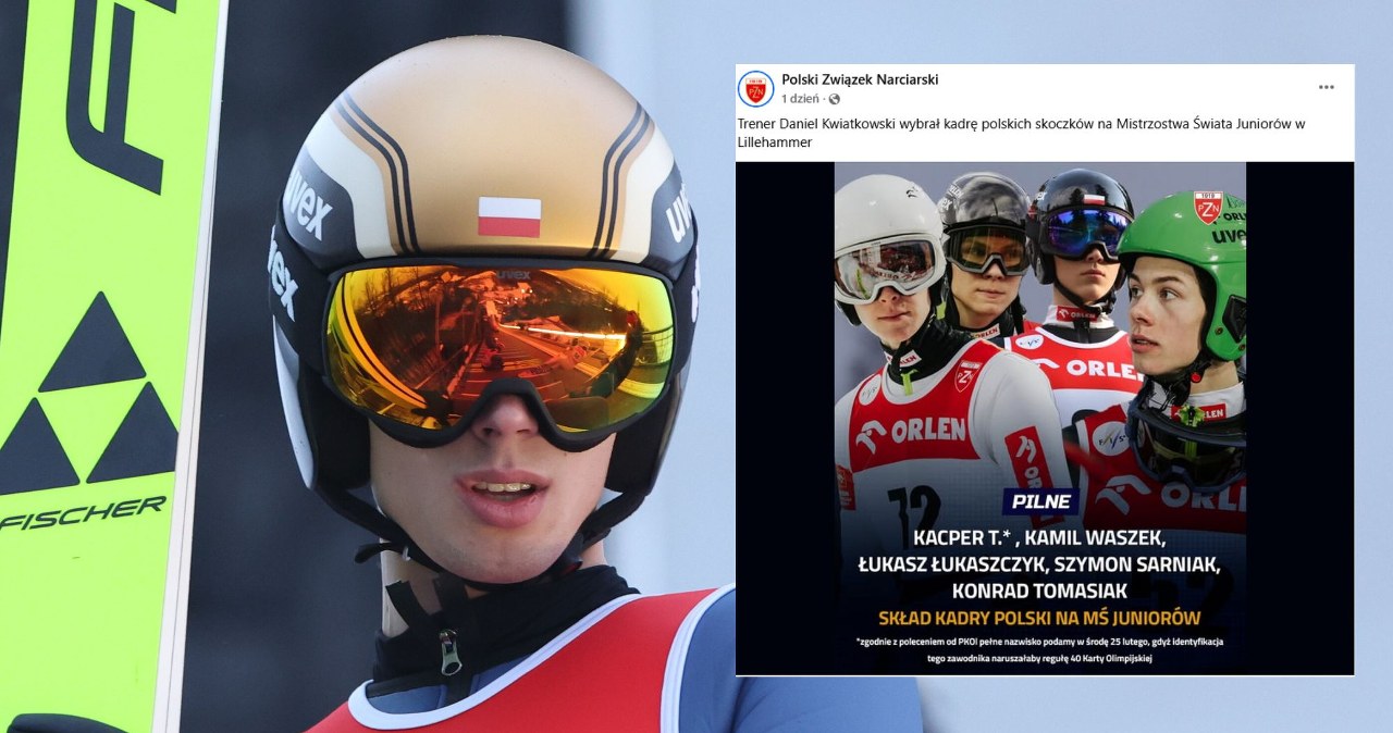 Burza po igrzyskach. Kacper Tomasiak stał się Kacprem T. PZN mówi o absurdzie