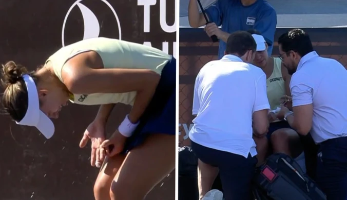 Przerażające sceny na korcie. Polka aż krzyknęła z bólu. Potem stało się to