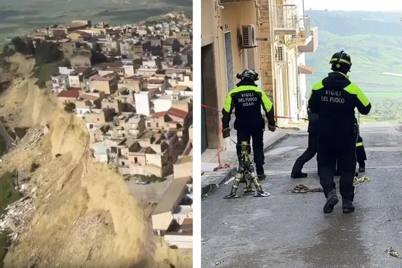 Akcja włoskich strażaków na skraju przepaści. "To było jak napad na bank"