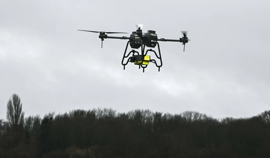 Pokaz drona towarowego (cargo) w Belgii