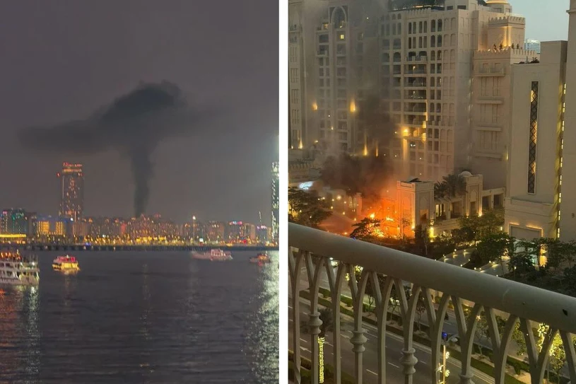 Dubaj jako strefa wojny. Wybuchy na słynnych Wyspach Palmowych
