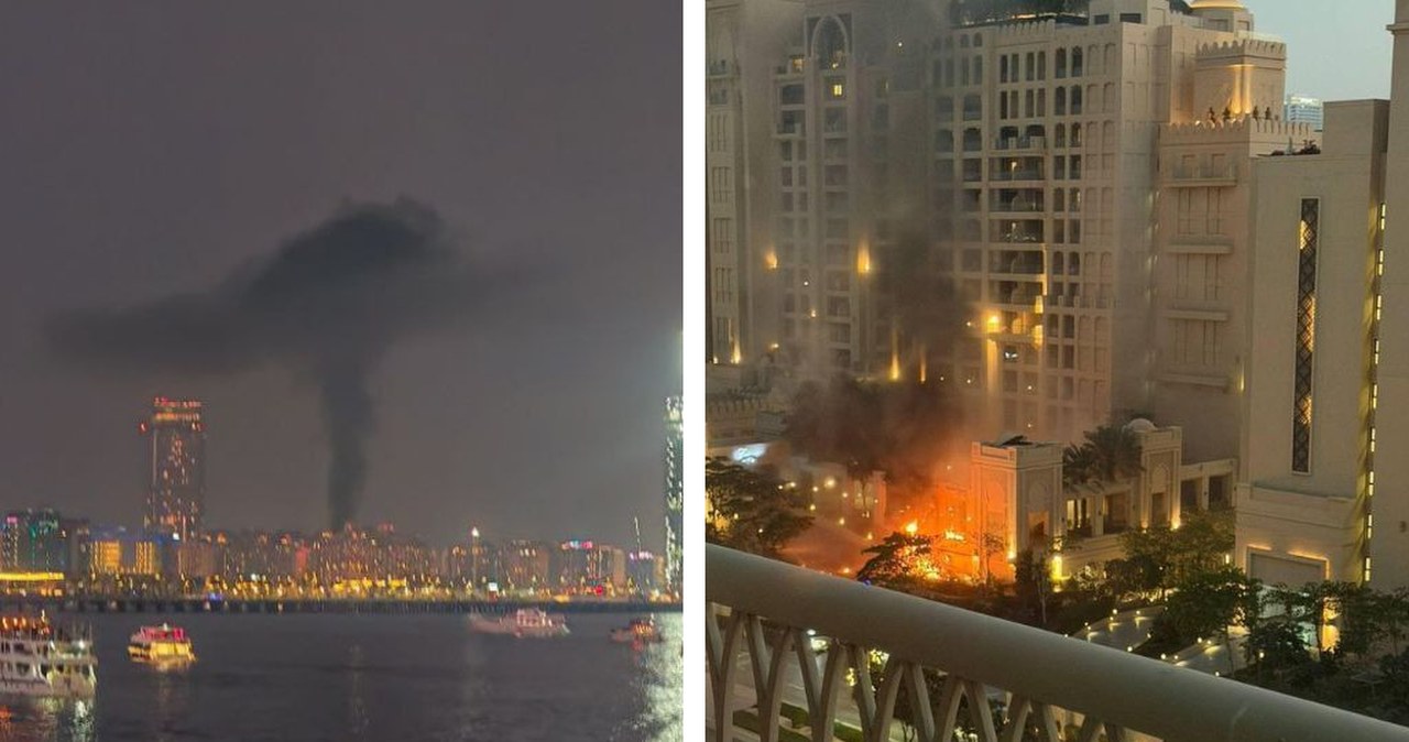 Dubaj jako strefa wojny. Wybuchy na słynnych Wyspach Palmowych