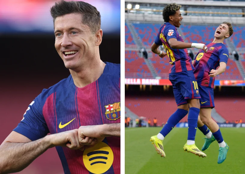 Kosmiczny Yamal, gol Lewandowskiego. Prezent dla Flicka w hicie La Ligi