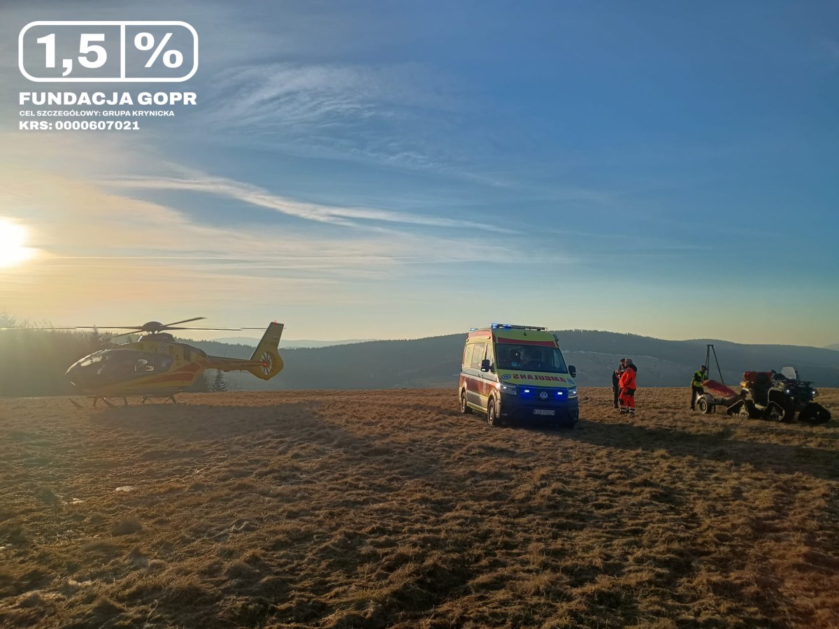 Upadek i pachwina przebita korzeniem. Poważny wypadek w ostatni weekend ferii