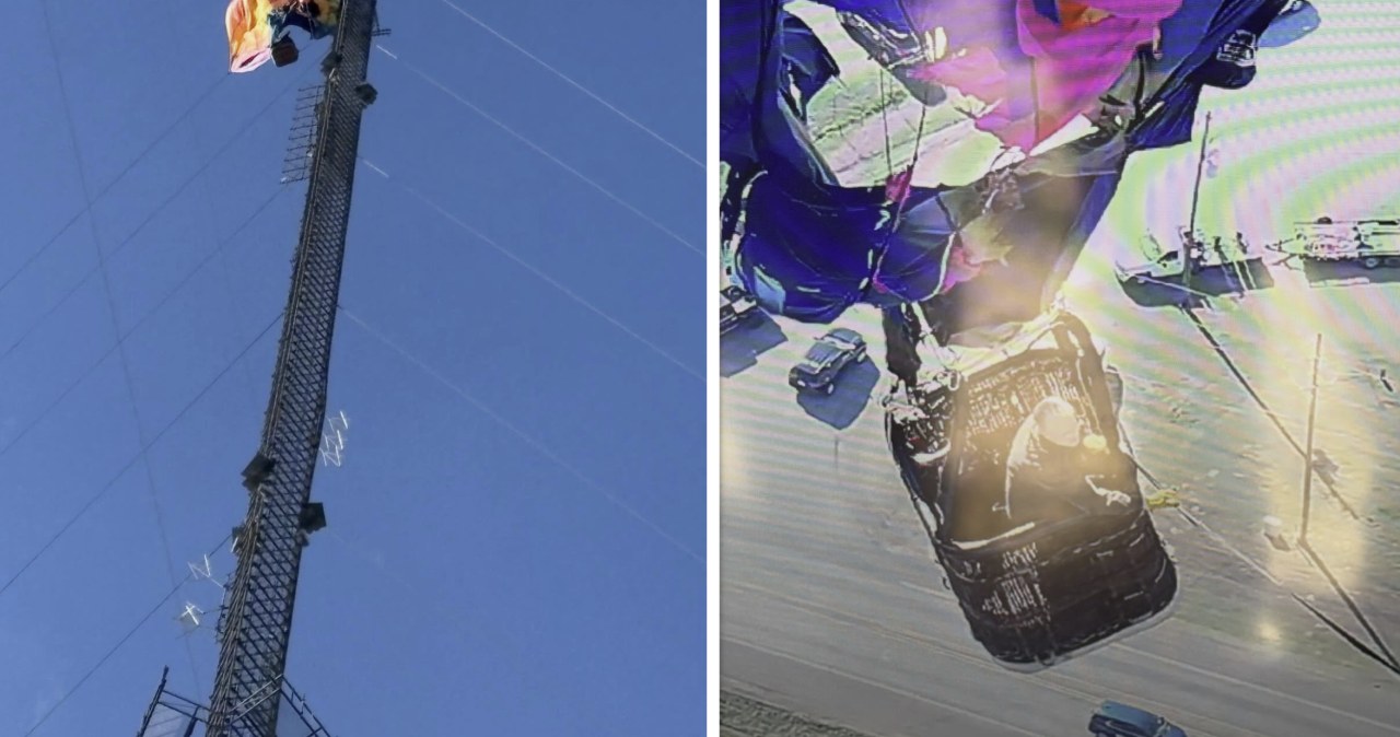 Dramatyczna akcja ratunkowa. Pasażerowie balonu utknęli na 280 metrach