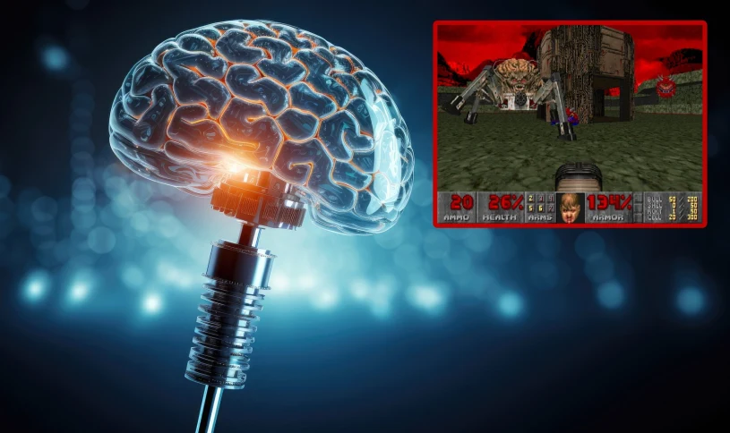 Komputer z ludzkich neuronów nauczył się grać w słynną strzelankę