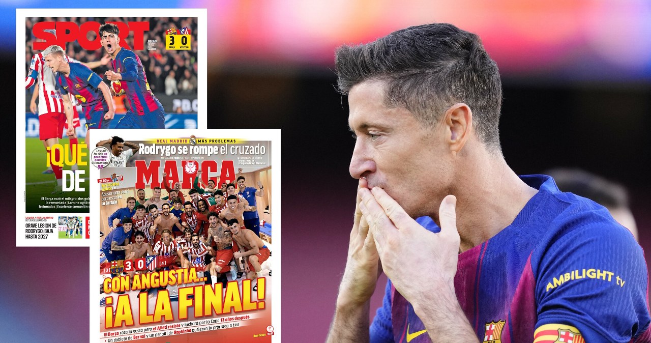 Lewy mógł się tylko przyglądać, wrze po meczu Barcy. Głośno o tym, co zrobili