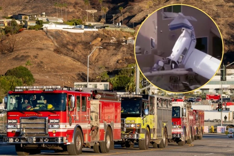 Chwile grozy w Stanach Zjednoczonych. Samolot runął na dom