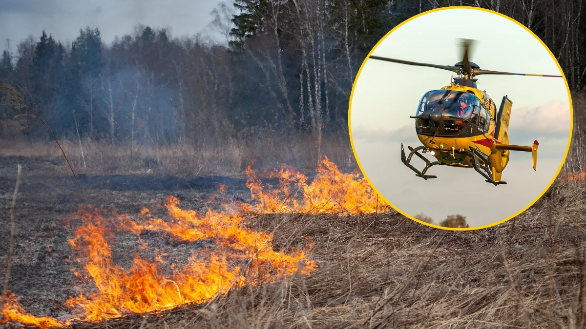 76-latek doznał rozległych oparzeń drugiego stopnia nóg w wyniku pożaru trawy w powiecie limanowskim - poinformował kpt. Hubert Ciepły, rzecznik małopolskiej straży pożarnej. Na miejsce wysłano ponad 15 strażaków, a także śmigłowiec Lotniczego Pogotowia Ratunkowego.
