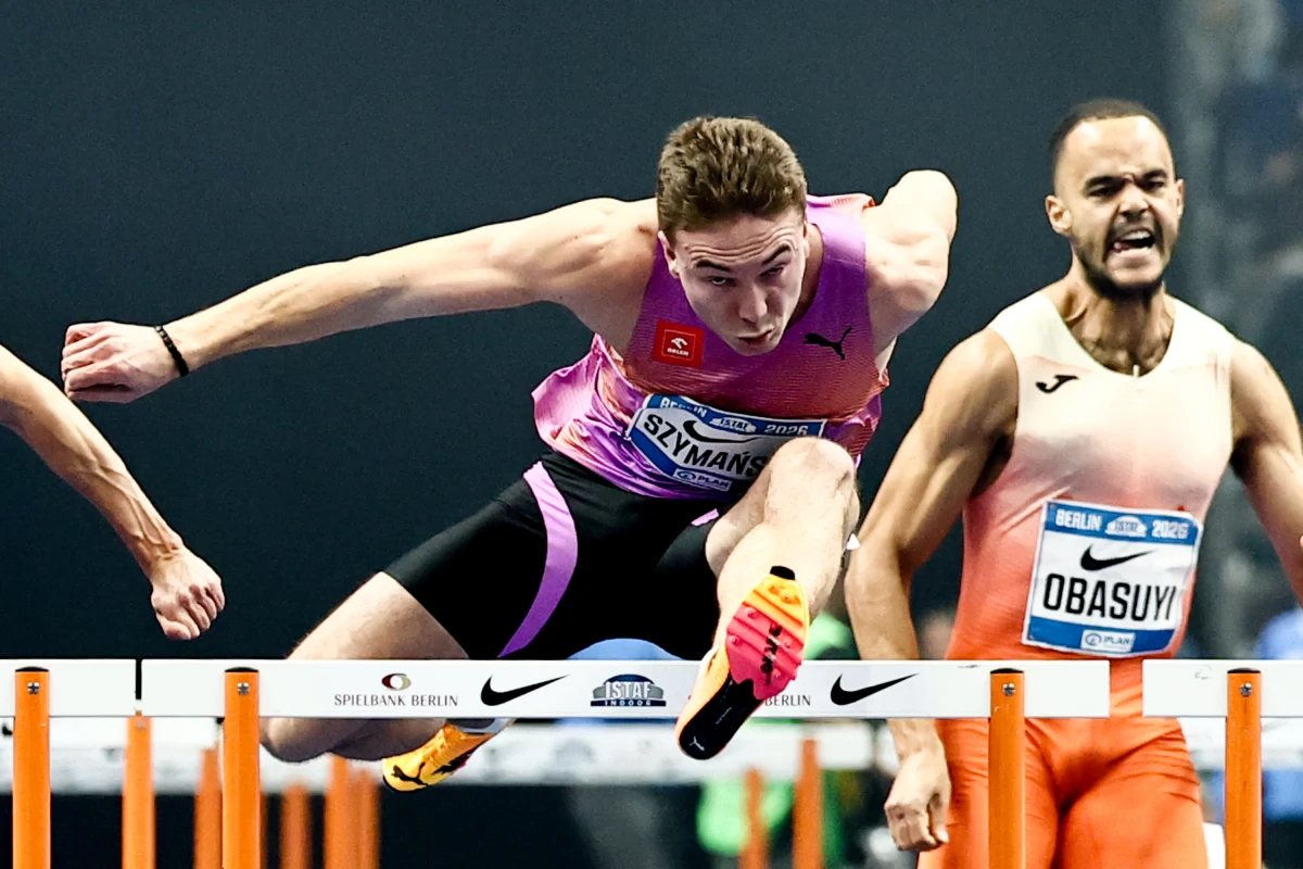 Jakub Szymański poprawił podczas lekkoatletycznego mityngu w Berlinie rekord Polski w biegu na 60 m przez płotki. Wygrał czasem 7,37, wyrównując najlepszy w tym roku wynik na świecie. Polak pozostaje niepokonany w tym roku. Jego rezultat jest drugim w historii w Europie na tym dystansie.