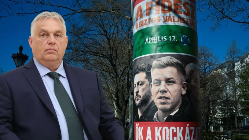 Antyukraińskie plakaty w Budapeszcie. Zełenski w ogniu kampanii Orbana