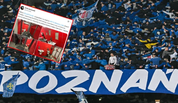 Oto co zrobili "kibice" Lecha w Łodzi. Wstyd to mało powiedziane