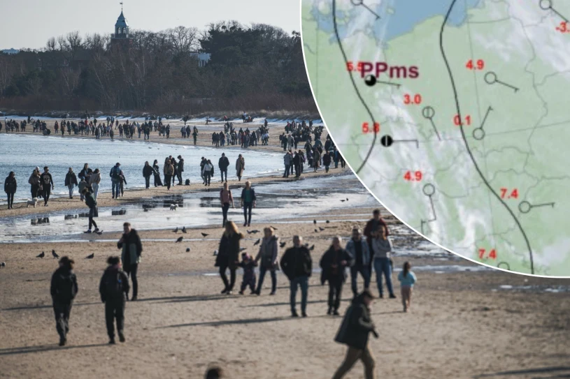 Pojawia się skaza na pogodowej mapie. Zacznie przelotnie padać