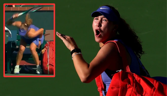 Atak szału Andriejewej. Rosjanka roztrzaskała rakietę, trenerka musiała wyjść 