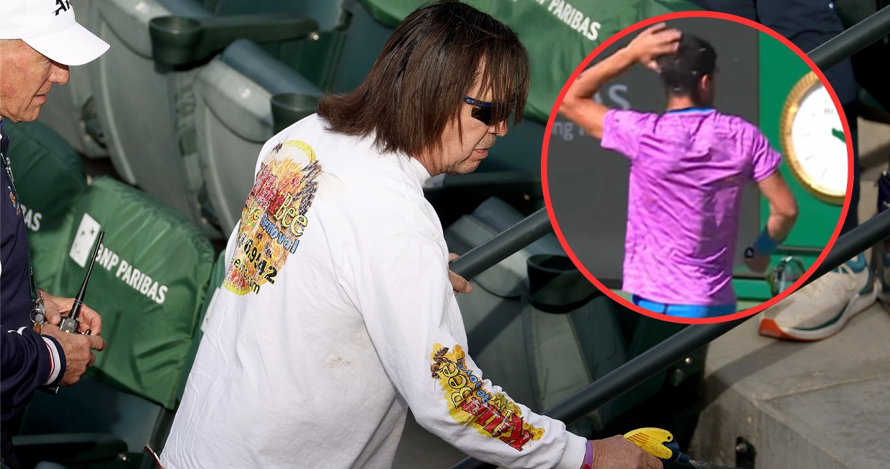 "Łowca" w akcji na Indian Wells. Alcaraz był przerażony, ewakuacja z kortu