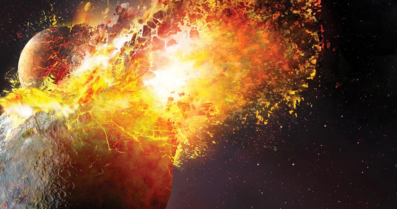 Dwie planety zderzyły się ze sobą. Potężna katastrofa