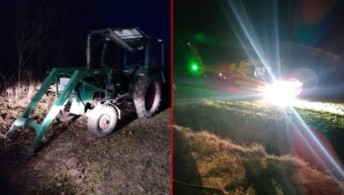 Mężczyzna wciągnięty przez koło traktora. Groźny wypadek w Lubelskiem