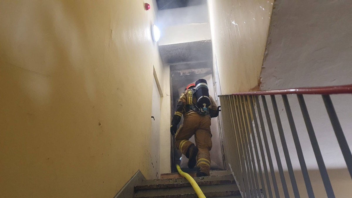 Ogień na dziesiątym piętrze. Pożar w Bielsku-Białej