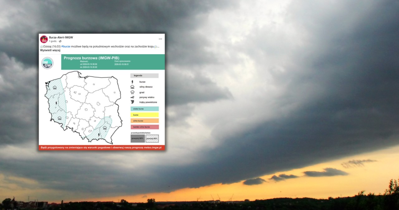 Prognoza pogody na poniedziałek. Burze przyniosą krupę śnieżną Prognoza pogody na poniedziałek. Burze przyniosą krupę śnieżną