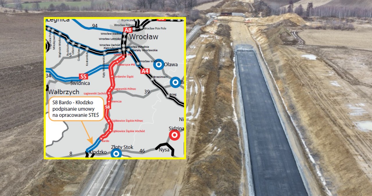 Droga S8 z Wrocławia do Kłodzka coraz bliżej. Podpisano istotną umowę
