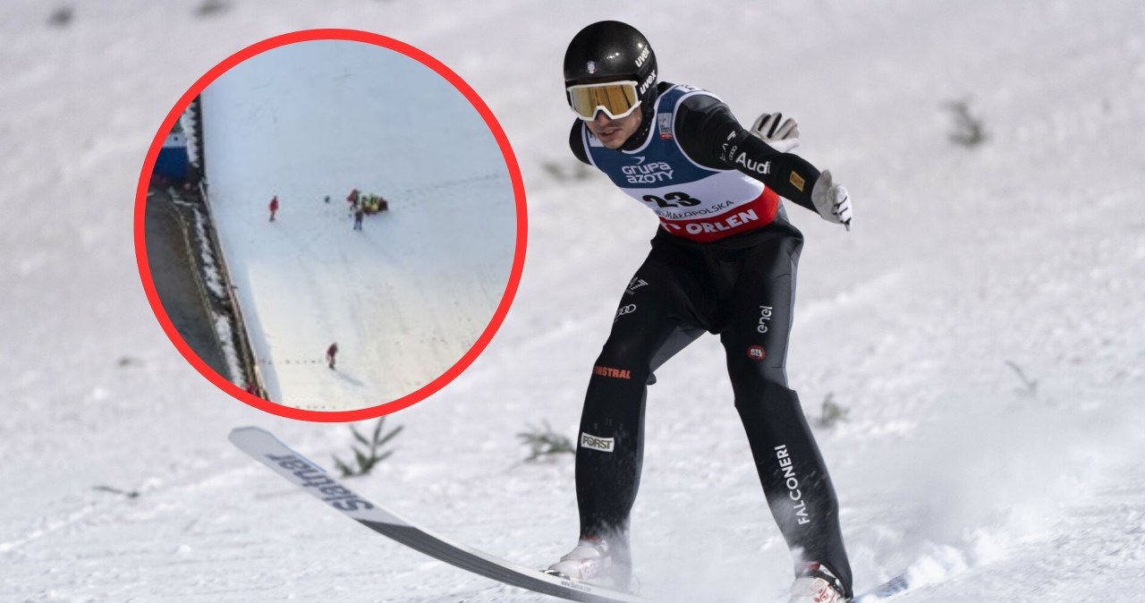 Fatalne obrazki w Vikersund. Skoki na 200 metrów i upadek. Narta wbita w zeskok