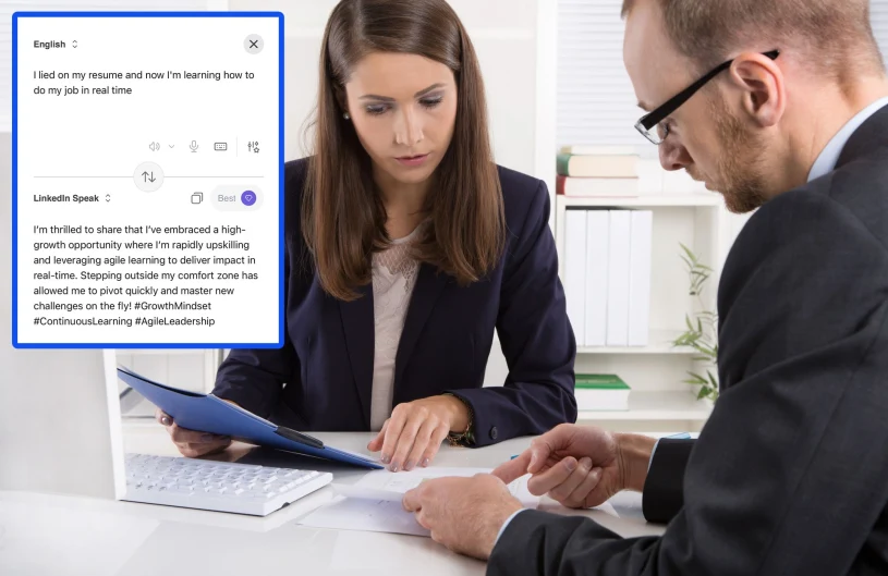 AI przetłumaczy korposzefa na ludzki język. Nowość na LinkedIn