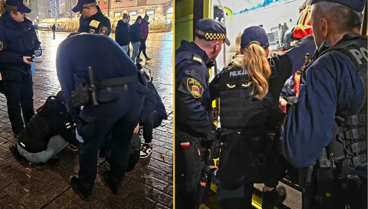 W nocy z piątku na sobotę strażnicy miejscy zauważyli kobietę leżącą na płycie Rynku Głównego w Krakowie. Poszkodowana miała zostać pobita i spryskana gazem pieprzowym. "Miała rozerwane ucho" – podali strażnicy. Tej nocy ich interwencje były konieczne jeszcze w kilku przypadkach.