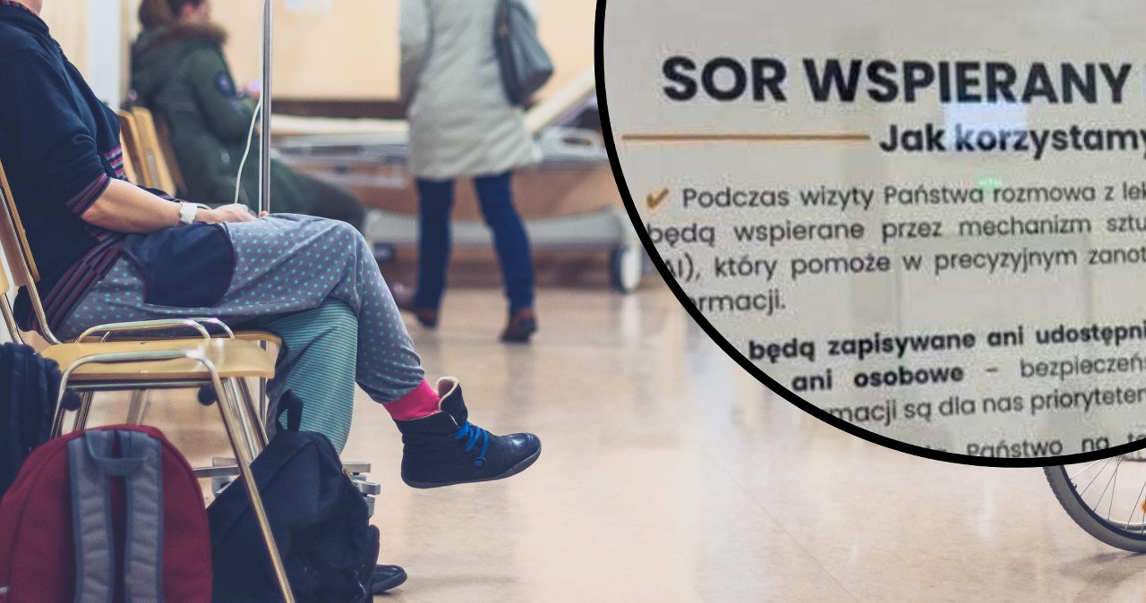 Poznań. Sztuczna inteligencja na SOR. Pacjenci zdumieni tabliczką Poznań. Sztuczna inteligencja na SOR. Pacjenci zdumieni tabliczką
