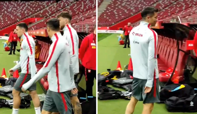 Ostatnie przygotowania przed Albanią. Lewandowski wyszedł po sekundzie
