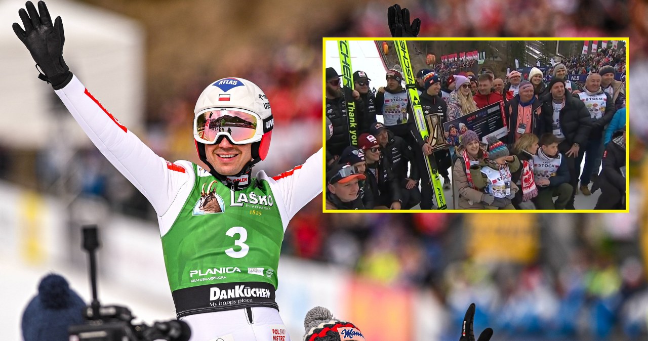 Tuż po konkursie takie obrazki, to nie był koniec. Małysz ruszył do Stocha