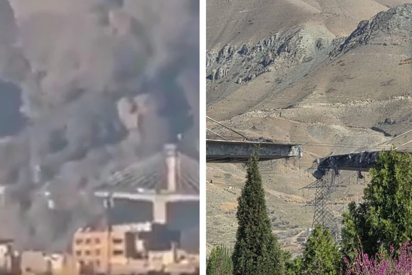 Najwyższy most na Bliskim Wschodzie w ogniu. "A to jeszcze nie koniec"