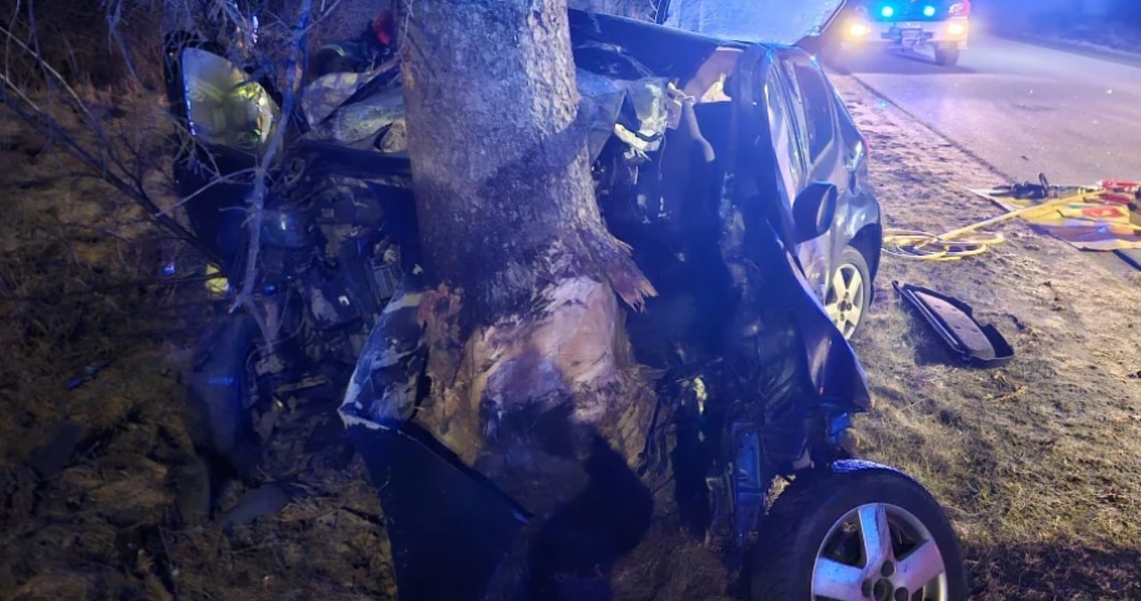 Owśnice. Samochód uderzył w drzewo. Za kierownicą nastolatek Owśnice. Samochód uderzył w drzewo. Za kierownicą nastolatek