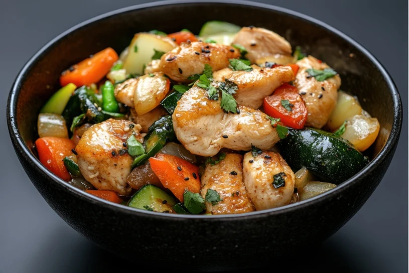 Przepis na bowl z kurczakiem i warzywami. Sposób na zdrowy posiłek na dłużej