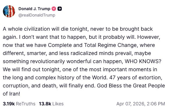 /Donald J. Trump, @realDonaldTrump / Truth Social