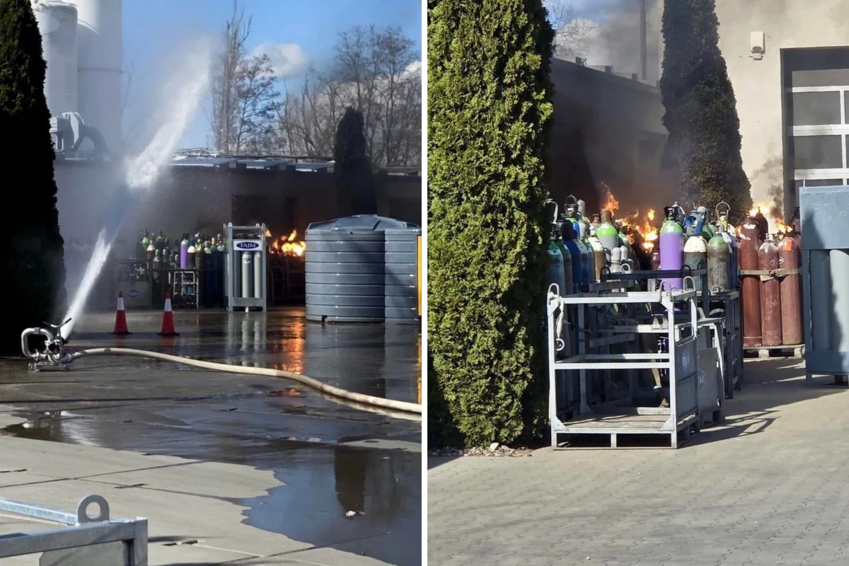 Po 15 godzinach udało ugasić się pożar 60 butli z gazem technicznym w Bydgoszczy. W rozlewni przy ulicy Toruńskiej doszło wczoraj do wybuchu, który uszkodził zawory pozostałych butli. 