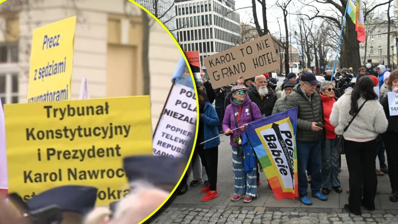 Napięta sytuacja po ślubowaniu sędziów TK. Na miejscu zgromadziły się tłumy