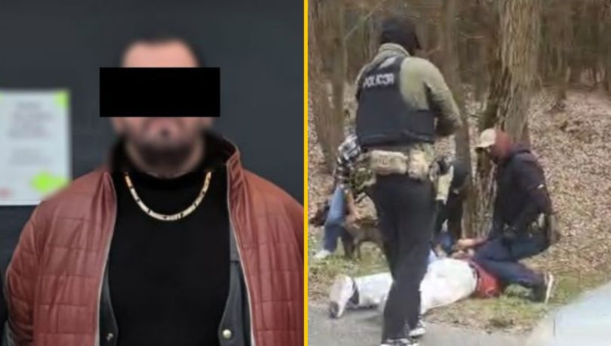 Groźny gangster zatrzymany na ulicy. Jest spektakularne nagranie