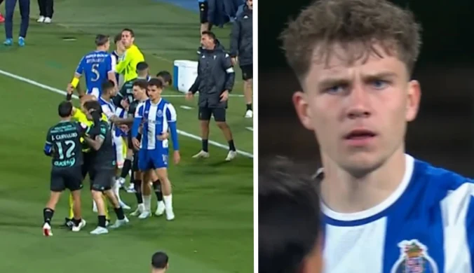 Chwile grozy w meczu Porto. Pietuszewski w roli głównej. Wielka awantura